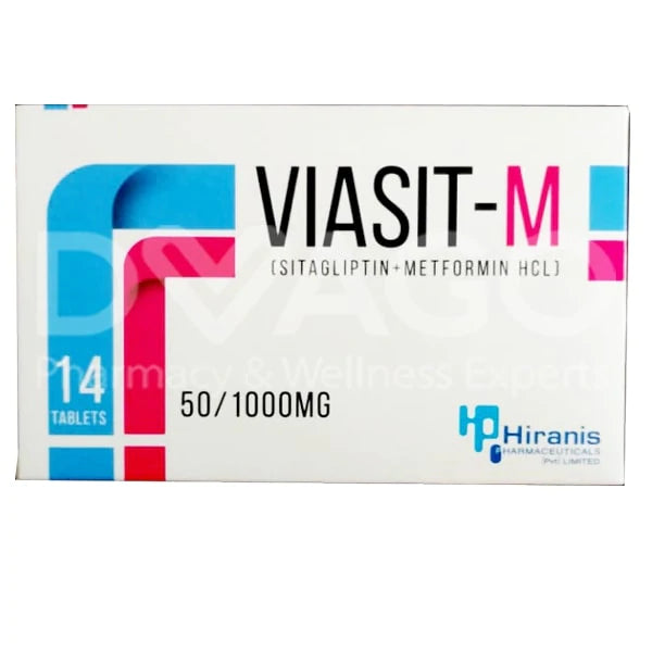 Viasit-M Tablets 50/1000mg (1 Strip = 7 Tablets)