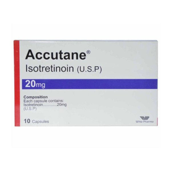 Accutane Capsules 20mg (1 Box = 10 Capsules)
