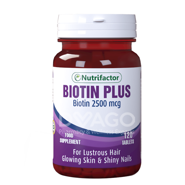 Nutrifactor Biotin Plus Tablets (1 Bottle = 120 Tablets)