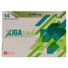 Xigamet Tablets 5mg/1000mg (1 Strip = 7 Tablets)