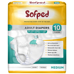 Sofped Adult Diapers Size Medium 10Pcs