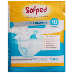 SOFPED ADULT DIAPERS SIZE SMALL 10PCS