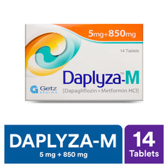 Daplyza-M Tablets 5mg+850mg (1 Box = 2 Strips) (1 Strip = 7 Tablets)