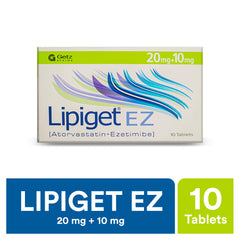 Lipiget EZ Tablet 20mg/10mg (1 Box = 1 Strip)(1 Strip = 10 Tablets)