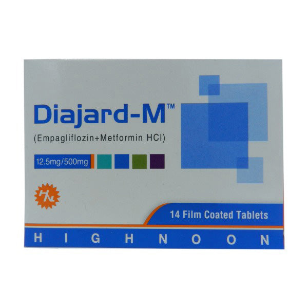Diajard-M Tablets 12.5/500mg (1 Box = 2 Strips) (1 Strip = 7 Tablets)