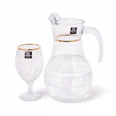 WATER SET 7PC PSB HAND CUT GOLD BISTRO 96933-B074 Default Title - MamasJan Crockery