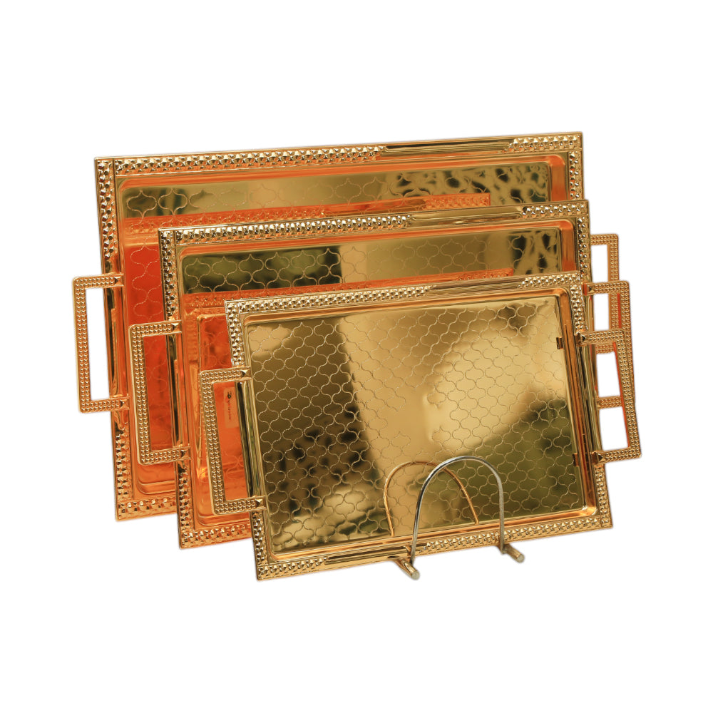 TRAY SET 3PC STEEL NAJIB NB4951 Default Title - MamasJan Crockery