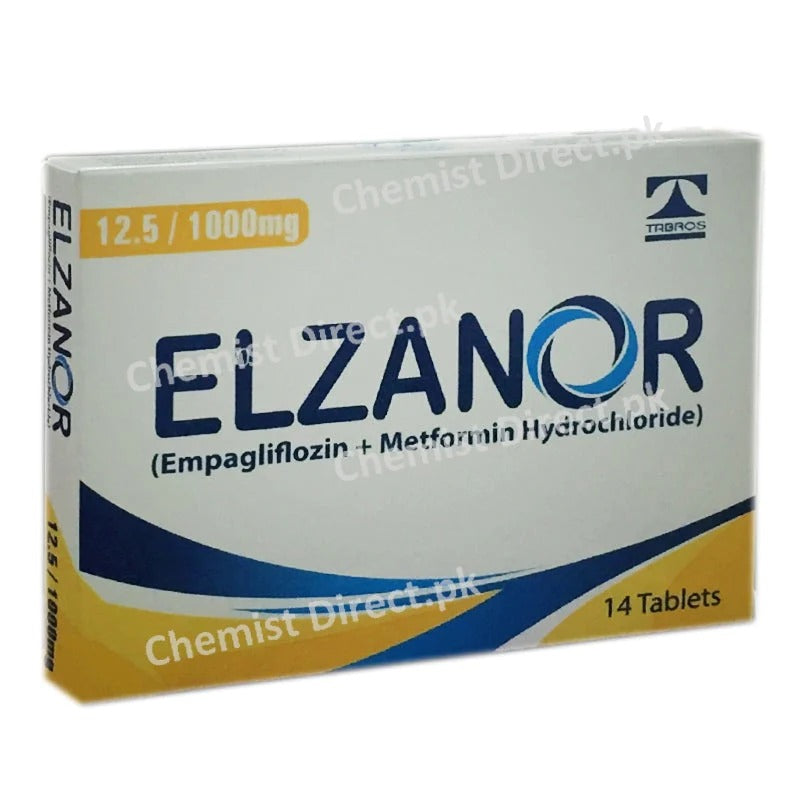Elzanor Tablets 12.5mg/1000mg (1 Box = 1 Strip)(1 Strip = 14 Tablets)