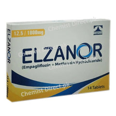 Elzanor Tablets 12.5mg/1000mg (1 Box = 1 Strip)(1 Strip = 14 Tablets)
