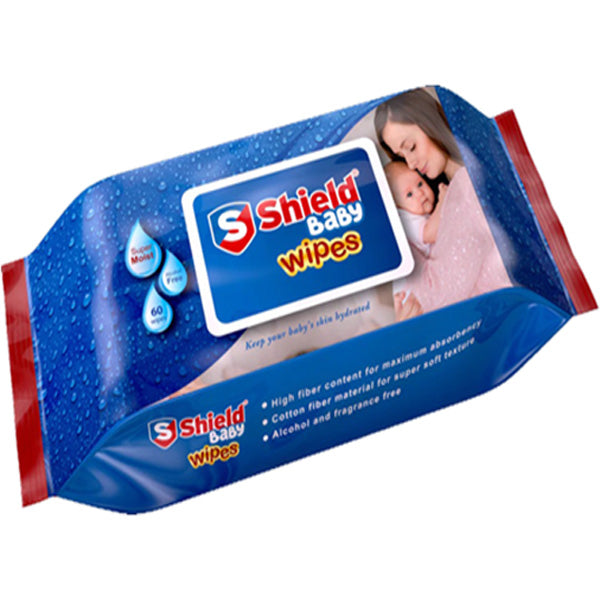 Shield Baby Wipes (Box = 60 Wipes)