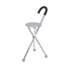 Adjustable Elderly Aluminium Alloy Walking Stick With Seat - The Healthcare Shop Pakistan