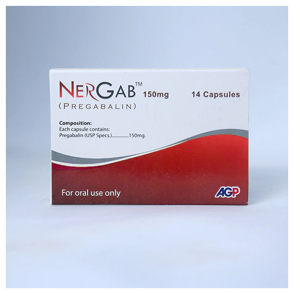 Nergab Capsules 150mg (1 Box = 2 Strips) (1 Strip = 7 Capsules)