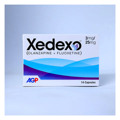 Xedexo Capsules 3mg/25mg (1 Box = 2 Strips) (1 Strip = 7 Capsules)