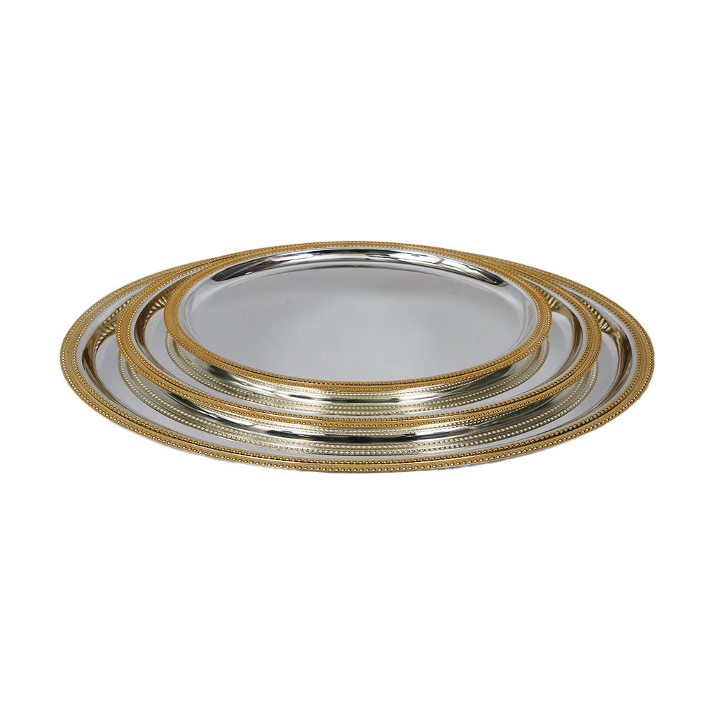 TRAY SET 3PC STEEL OVAL NAJIB NB5705 Default Title - MamasJan Crockery