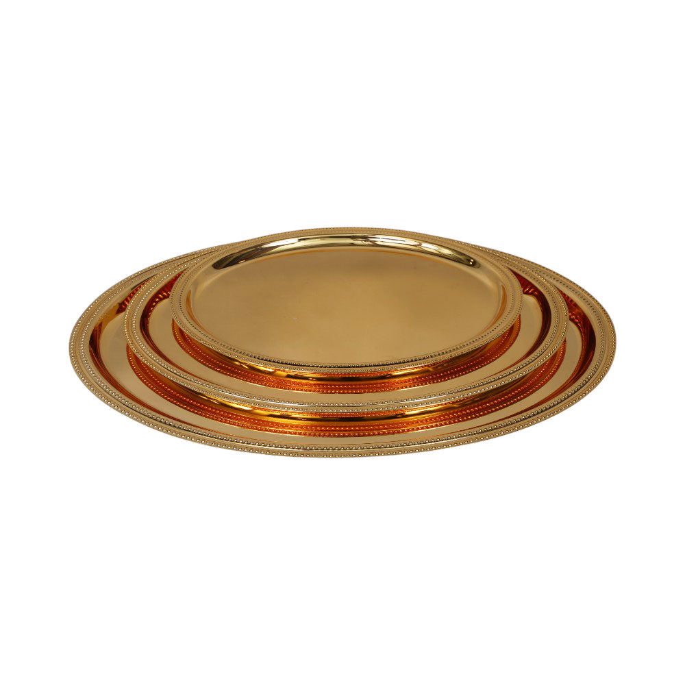 TRAY SET 3PC STEEL OVAL NAJIB NB5706 Default Title - MamasJan Crockery