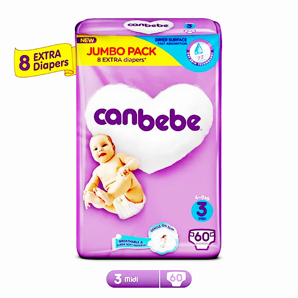 Canbebe Diapers Jumbo Pack Size 5 Junior 48Pcs