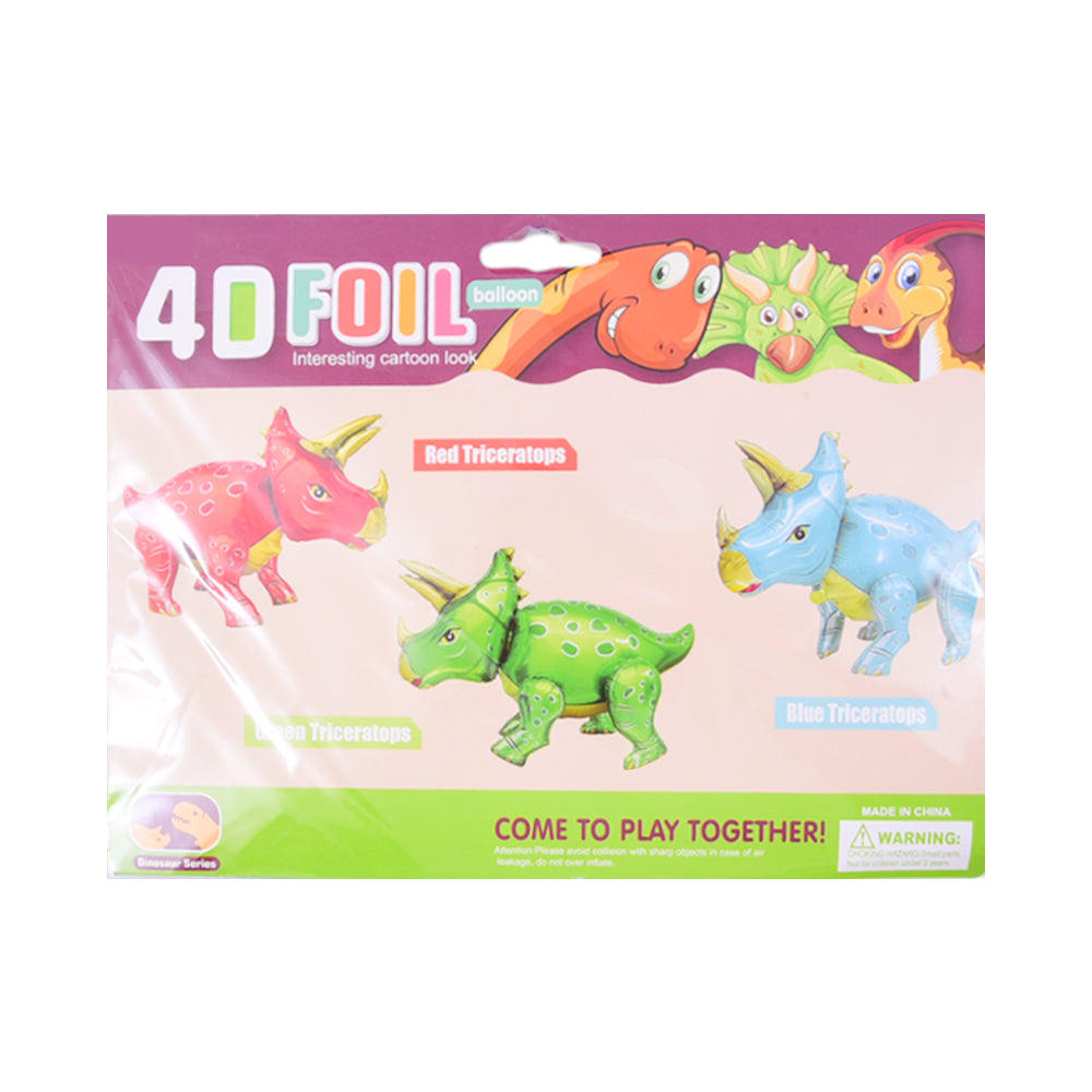 YY-F0530 FOIL BALOON TRICERATOPS IR Default Title - MamasJan Toys