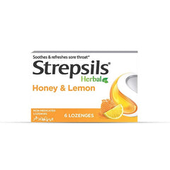 Strepsils Honey & Lemon Lozenges (1 Box = 6 Tablets)