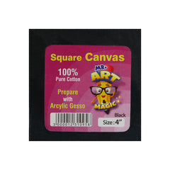 3154 CANVAS BOARD SQUARE BLACK 4INCH Default Title - MamasJan Toys