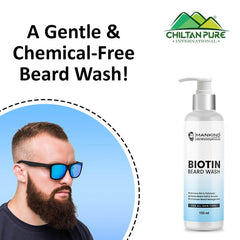 Biotin Beard Wash – Remove Dirt, Oil & Pollutants, Makes Beard Soft & Smooth, Fights Frizz, Flakes & Itchiness 150ml,, Doctor's 👨⚕️ Recommended