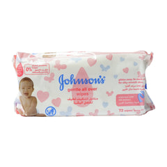 JOHNSONS BABY WIPES GENTLE ALL OVER 72PC BASIC Default Title - MamasJan Grocery Nonfood