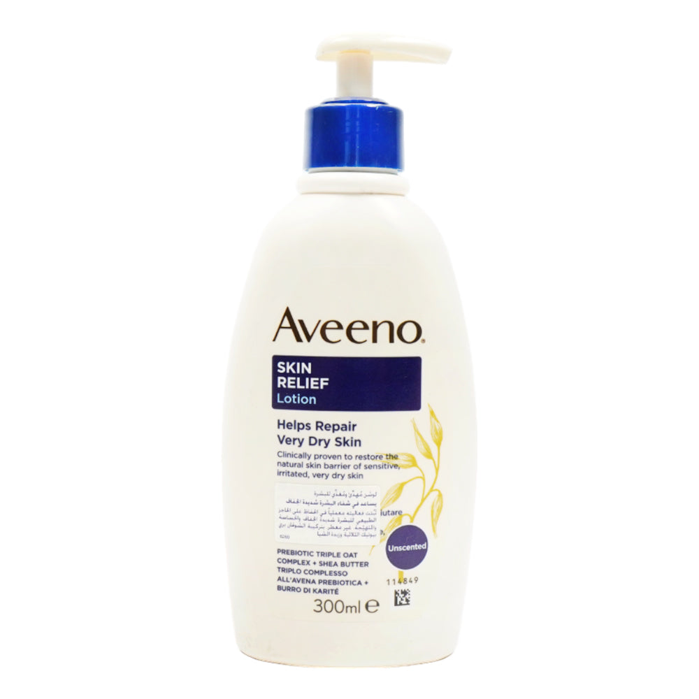 AVEENO BODY LOTION SKIN RELIEF HELPS REPAIR DRY SKIN 300 ML Default Title - MamasJan skincare