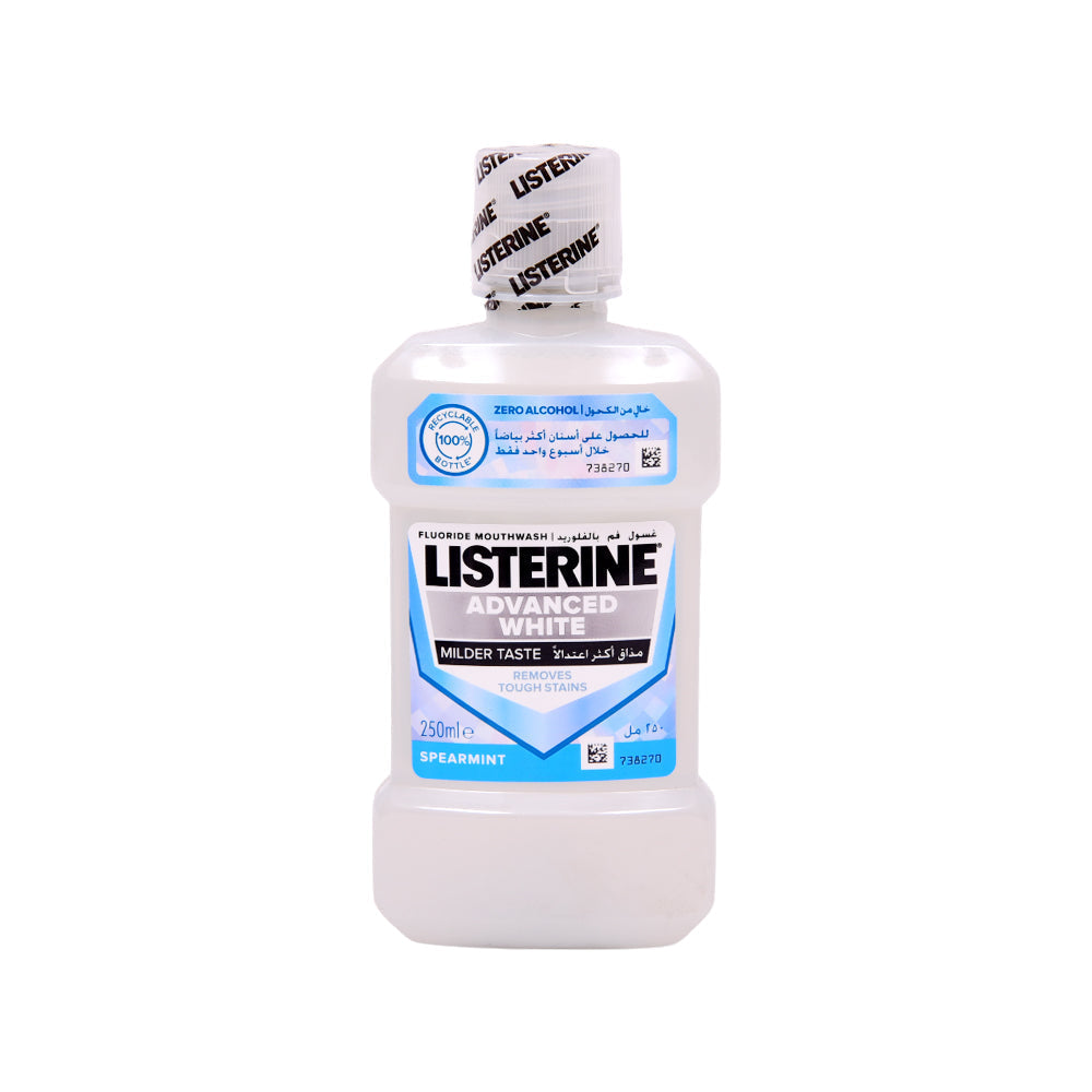 LISTERINE MOUTH WASH SPEARMINT ADVANCED WHITE 250 ML Default Title - MamasJan Grocery Nonfood