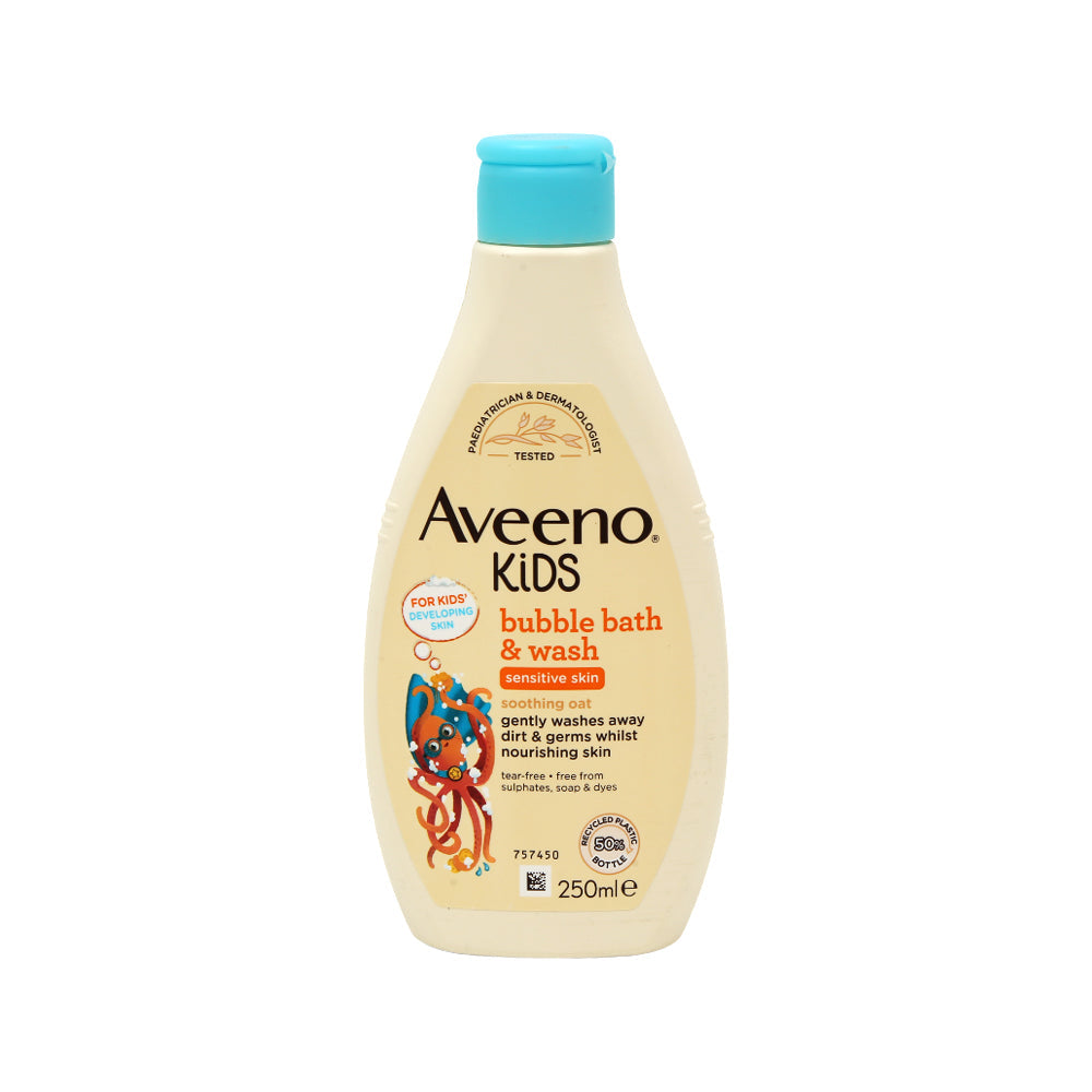 AVEENO KIDS BUBBLE BATH & WASH SENSITIVE SKIN 250 ML Default Title - MamasJan Baby Maternity Care