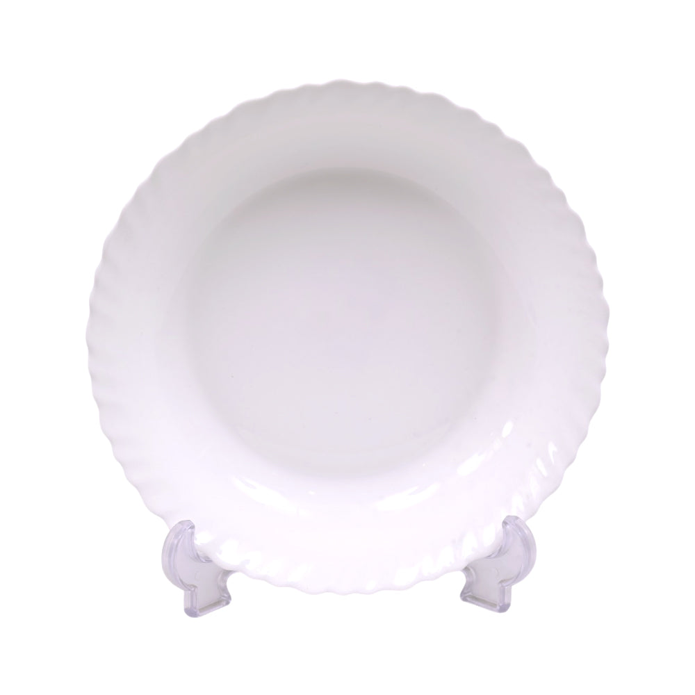 DISH ROUND MANAL WHITE M0057 Default Title - MamasJan Crockery