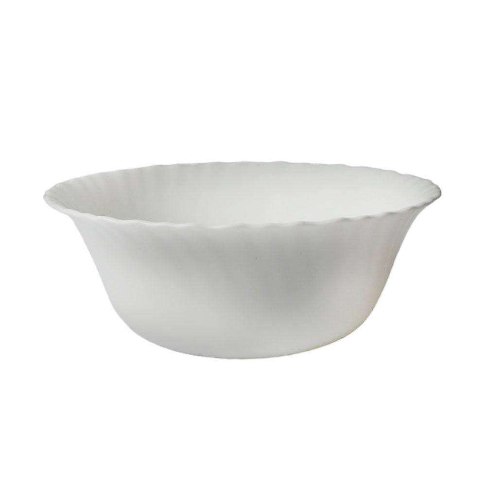 BOWL SALAD MEDIUM MANAL WHITE M0098 Default Title - MamasJan Crockery