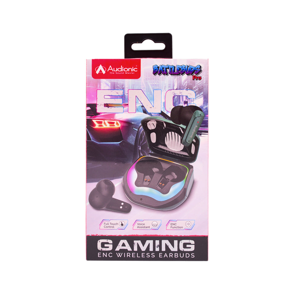 AUDIONIC EARBUDS BATTLEBUDS PRO GREEN Default Title - MamasJan Gift counter