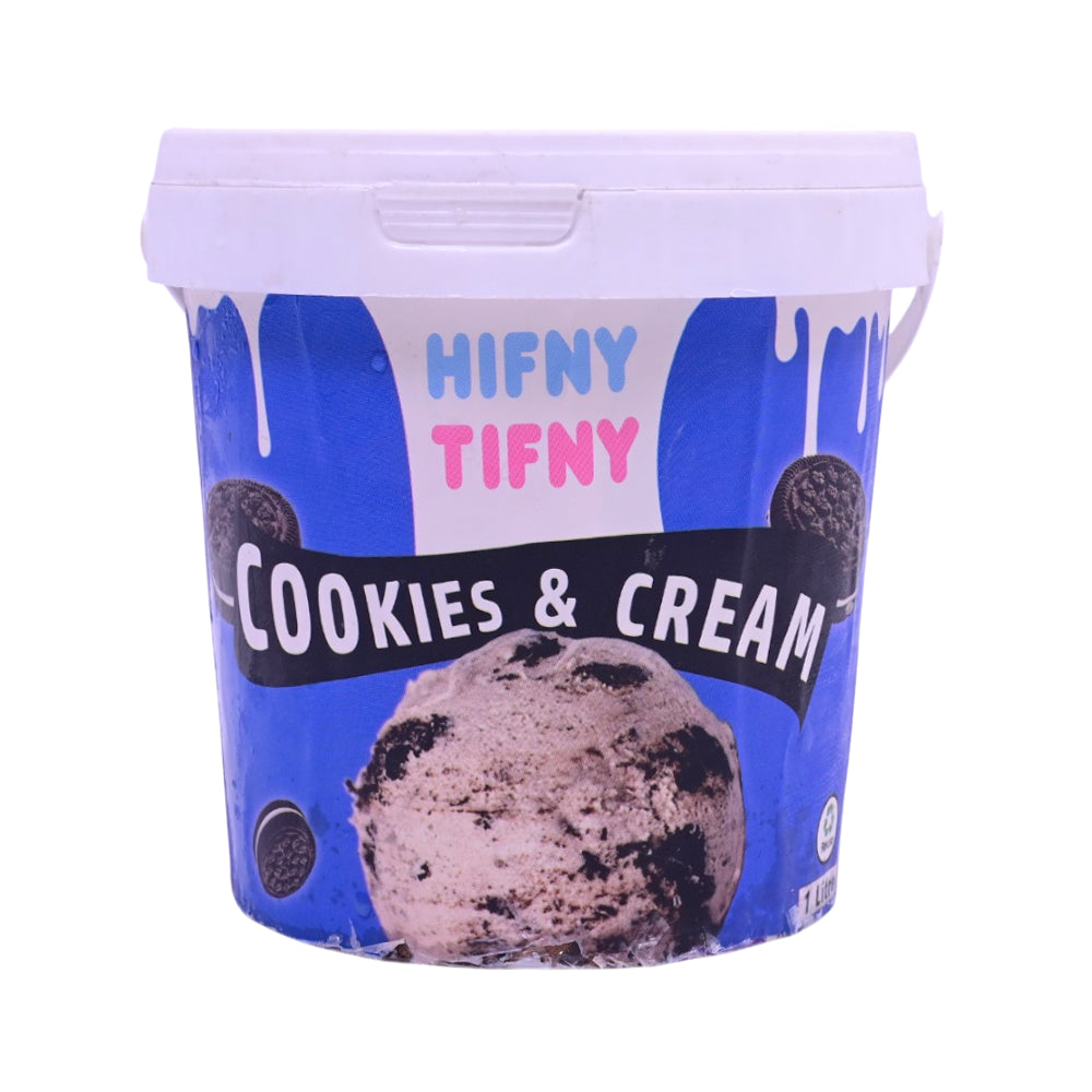 HIFNY TIFNY COOKIES AND CREAM ICE CREAM 1LTR Default Title - MamasJan Grocery Food