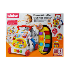 0804 WINFUN GROW WITH ME MUSICAL WALKER Default Title - MamasJan Toys