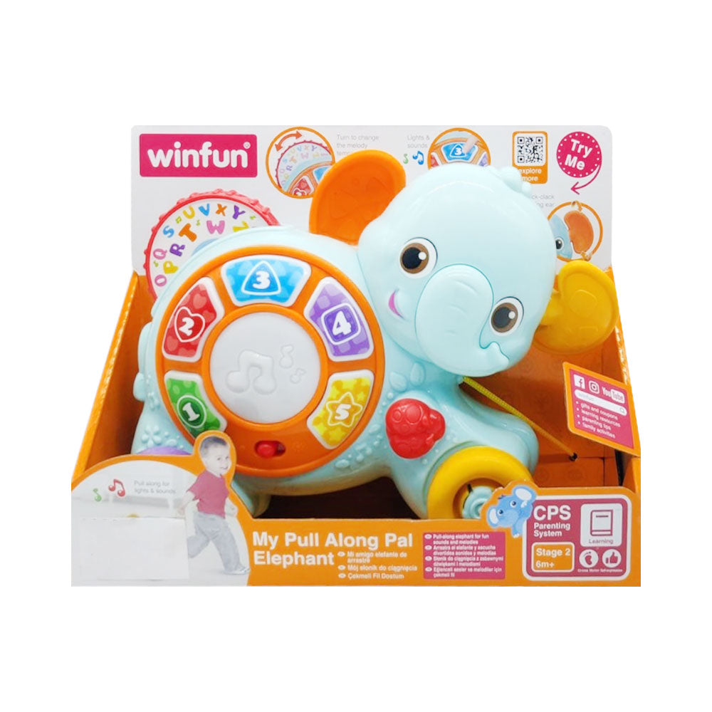 230202 WF PULL ALONG PAL ELEPHANT Default Title - MamasJan Toys