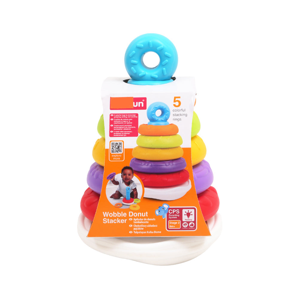 250202 WF WOBBLE DONUT STACKER A.I Default Title - MamasJan Toys