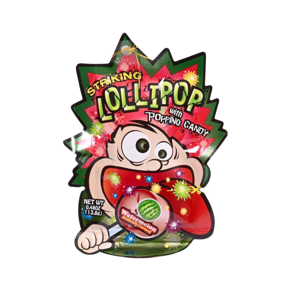 STRIKING LOLLYPOP WITH POPPING CANDY WATERMELON FLAVOUR 13.8 Default Title - MamasJan Grocery Food