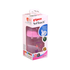 PIGEON BABY FEEDING BOTTLE CLEAR PINK 0M+160 ML 78181 Default Title - MamasJan Grocery Nonfood