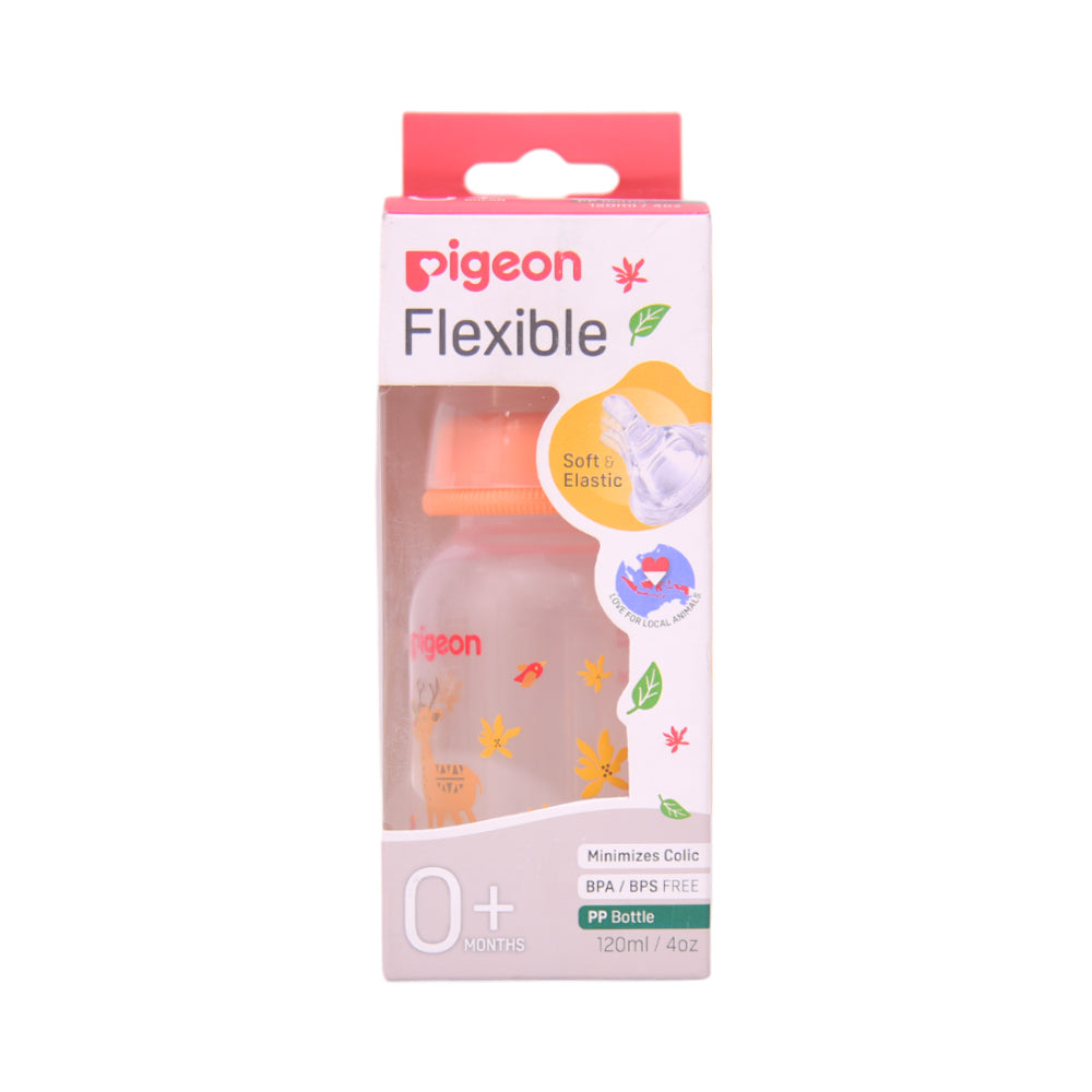 PIGEON BABY FEEDING BOTTLE FLEXIBLE DEER 0M+ 120 ML 79399 Default Title - MamasJan Grocery Nonfood