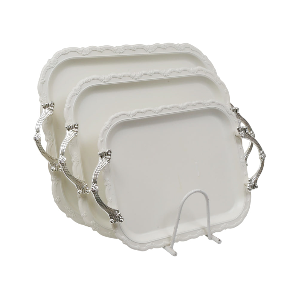 TRAY SET 3PC STEEL IR ZS705-3 Default Title - MamasJan Crockery
