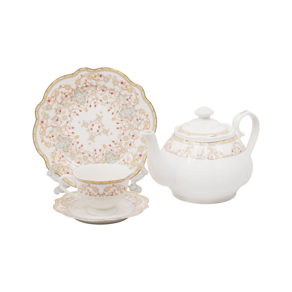 TEA SET 24PC ROYAL BISTRO IR QRD25054-12 Default Title - MamasJan Crockery