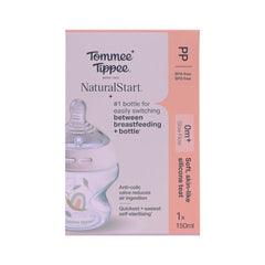 TOMMEE TIPPEE NATURAL START 0M PLUS MED FLOW PRINTED 150 ML Default Title - MamasJan Baby Maternity Care