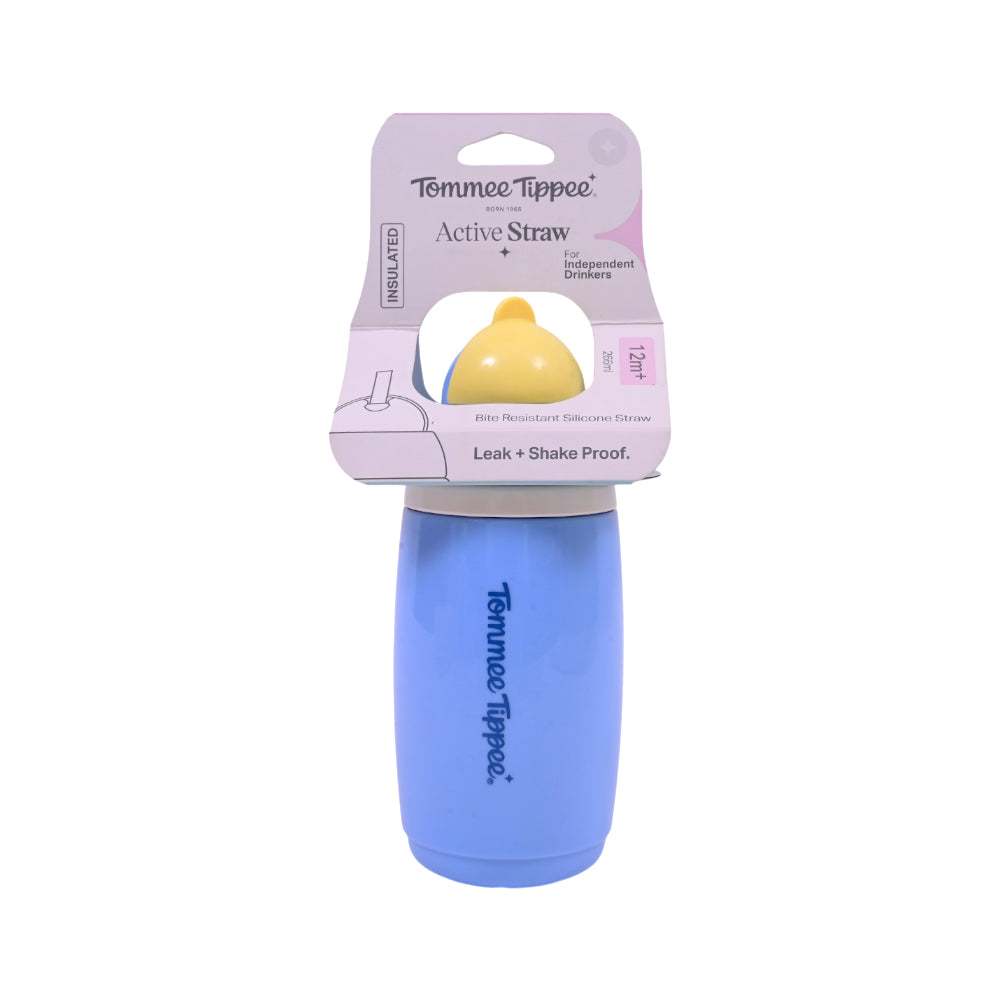 TOMMEE TIPPEE ACTIVE STRAW FOR INDEPDANT DRINKS 12M+ FOR BOY Default Title - MamasJan Baby Maternity Care