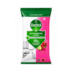 DETTOL WIPES MULTI PURPOSE POMEGRANTE & LIME 105S Default Title - MamasJan Grocery Nonfood