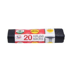 TIDYZ GARBAGE BAG 20 REFUSE SACKS 50L B0234 Default Title - MamasJan Grocery Nonfood