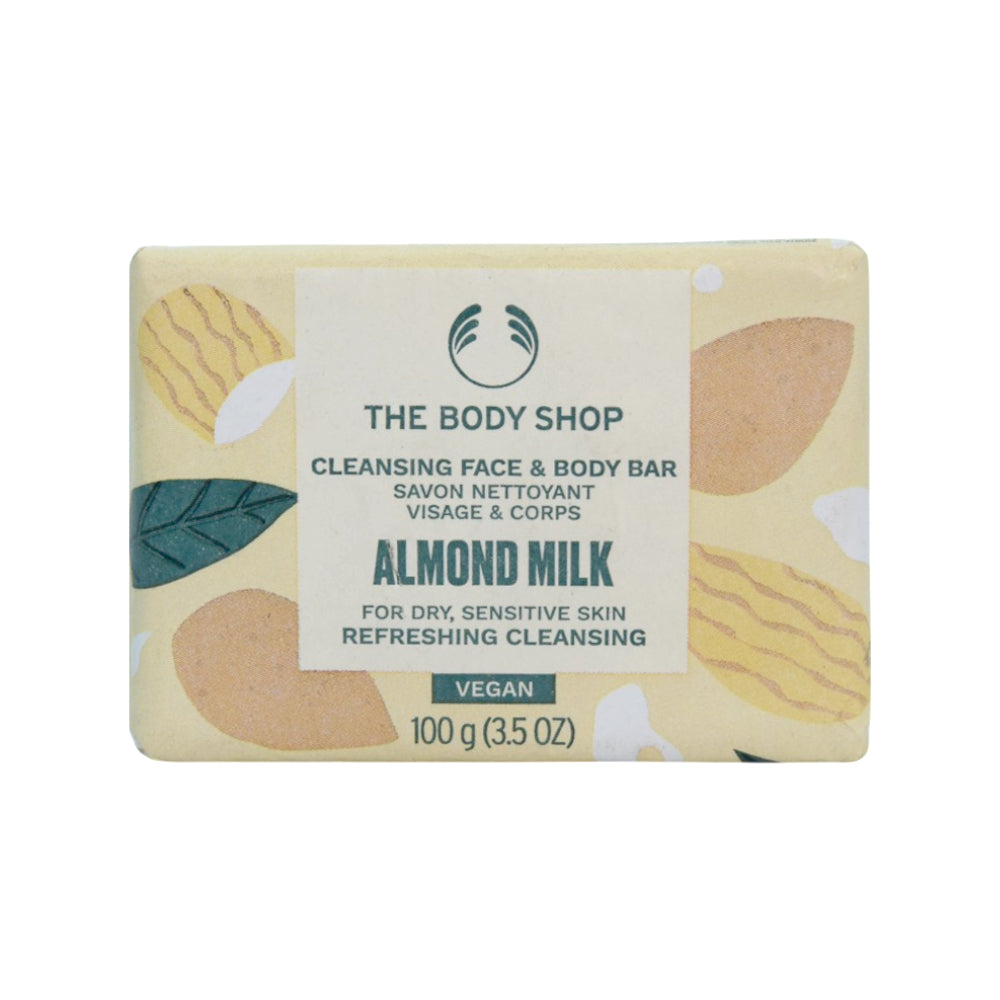BODY SHOP CLEANSING FACE AND BODY BAR ALMOND MILK 100G Default Title - MamasJan Makeup