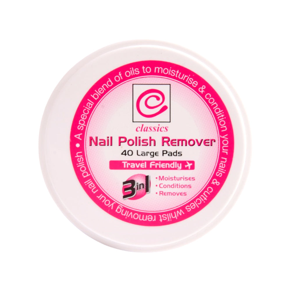 CLASSIC NAIL POLISH REMOVER 40 LARGE PADS 3IN1 Default Title - MamasJan skincare