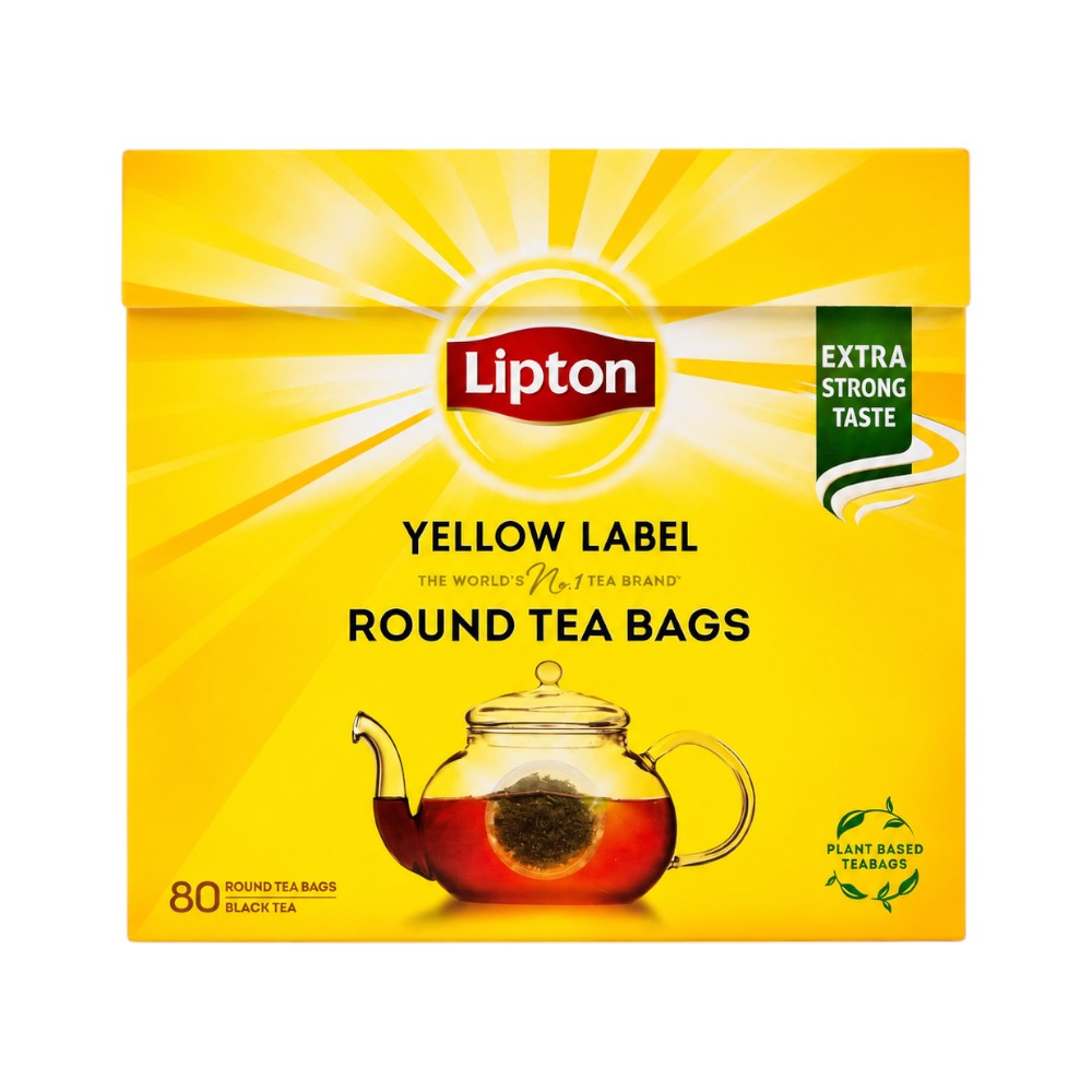 LIPTON YELLOW LABLE ROUND TEA BAGS 80 200 GM Default Title - MamasJan Grocery Food