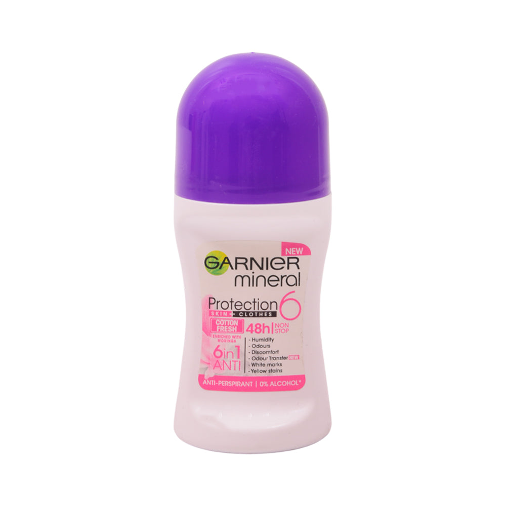 GARNIER MEN MINERAL ROLL ON COTTON FRESH 6IN1 48H 50 ML Default Title - MamasJan perfumes