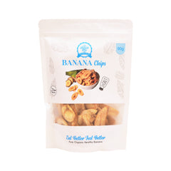 BANANA CHIPS SEA SALT PURE ORGANIC HEALTHY BANANA 90 GM Default Title - MamasJan Grocery Food