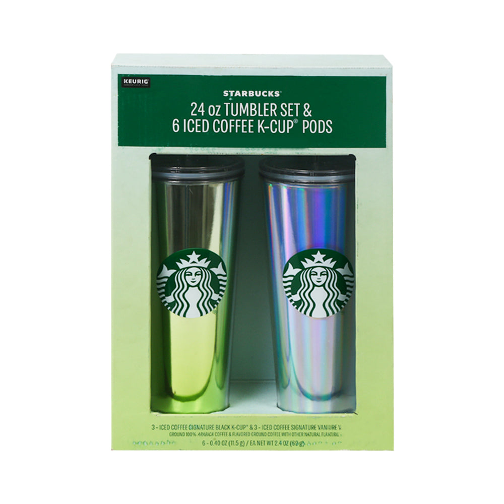 MUG WITH STRAW SET 2PC W 6 COFFEE PODS STARBUCKS SPR2502 Default Title - MamasJan Crockery